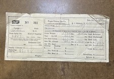Vintage Propst & Weaver Cotton Gin Receipt Hickory, North Carolina 1940s