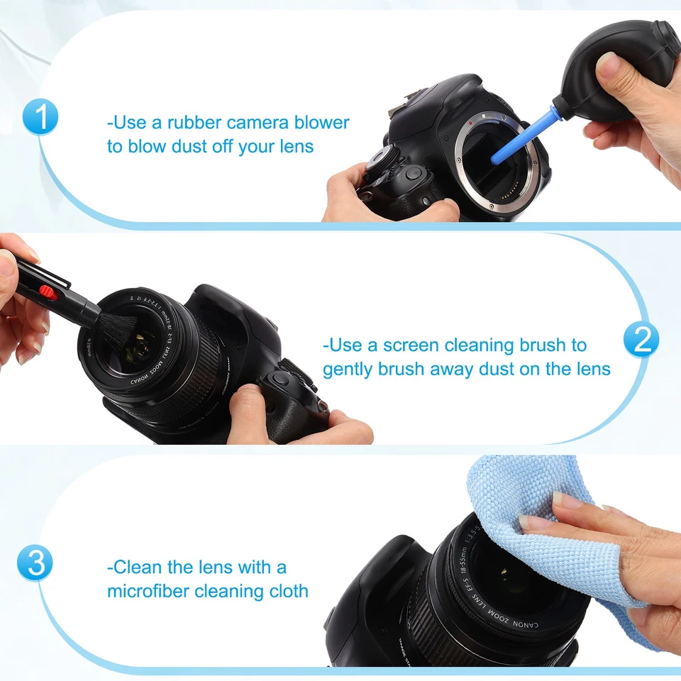 Camera Cleaning Kit, Lens Cleaner Kit Cleaning Tool Accessories,1 Set Foto 4 de 4