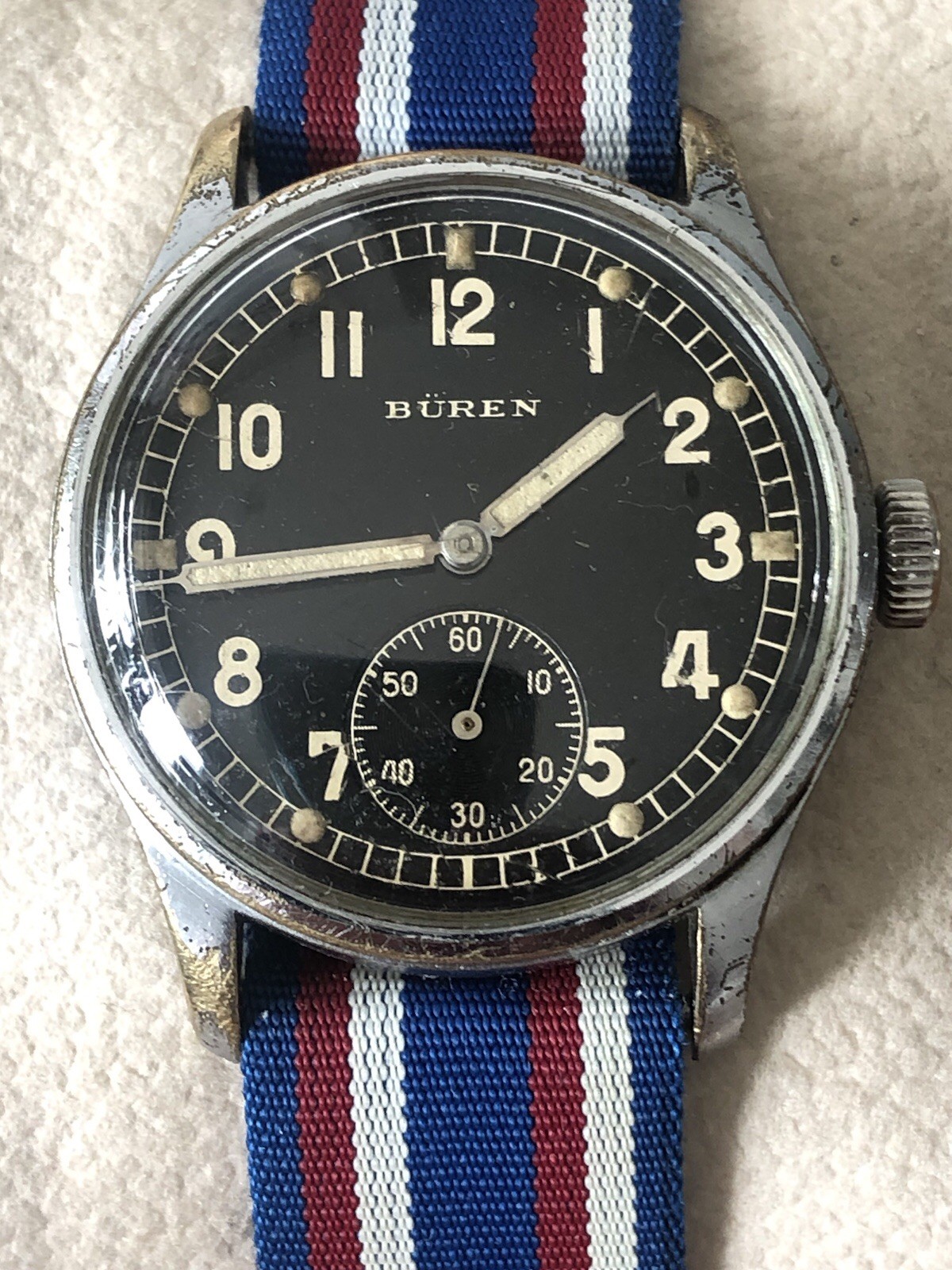 Vintage Buren DH Military Issued Watch D22473H image 3