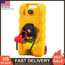 15 Gallon Fuel Caddy Portable Gas Fuel Tank Gas Can With Manual Transfer Nozzle