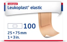 Leukoplast Elastic Fabric Adhesive Latex Free Bandages Strip 1" X 3" (100 in Box
