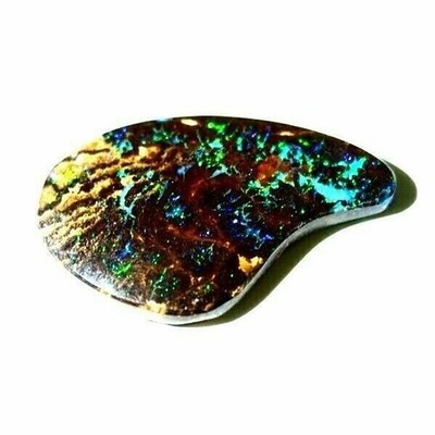 14.35 Carat Koroit Boulder Opal 26.6 x 17.1 x 3.8mm Freeform