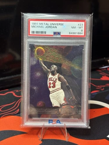 1997 Metal Universe #23 Michael Jordan PSA 8 SEE PHOTOS Nick On Slab