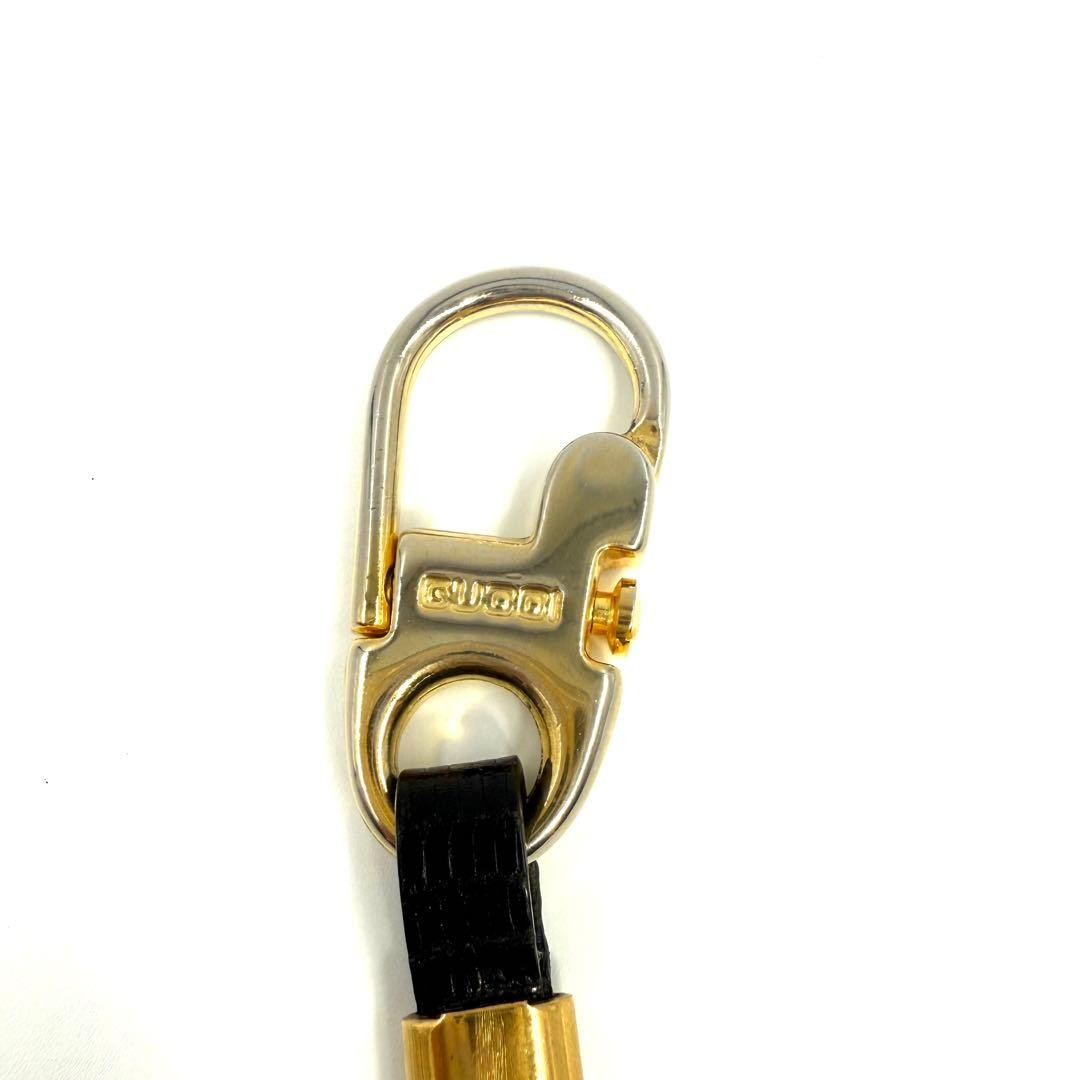 Gucci Interlocking Key Ring Key Chain Black And G… - image 4