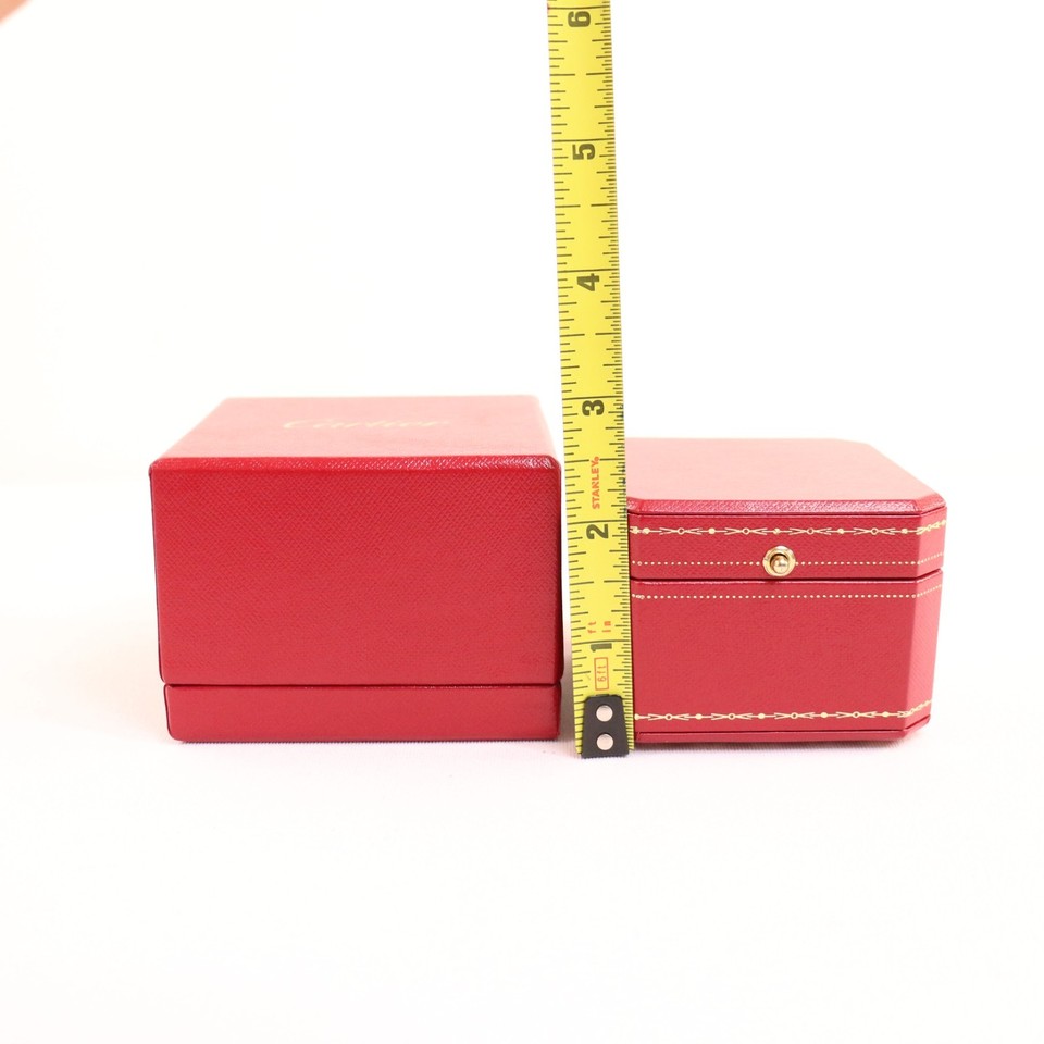 Cartier Empty Single Case Red Leather Genuine Ring Jewelry Box Used ...