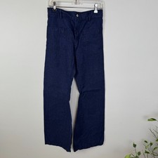 Vtg Seafarer Jeans Mens 29x33 Blue Bell Bottoms Talon Navy 60s 70s