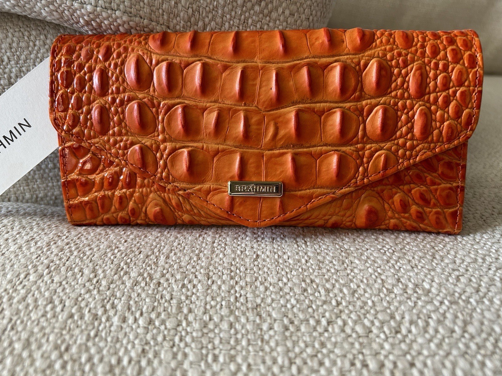 Brahmin Veronica Wallet NWT ~ Mandarin Orange 🍊 Orange You Glad You Found This?