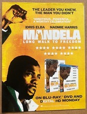 MANDELA LONG WALK TO FREEDOM 2014 full page magazine ad IDRIS ELBA NAOMIE HARRIS