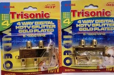 2 Pack &ndash; 4 Way Digital HDTV Splitter Gold Plated 5&ndash;1000 MHz &ndash; 1 In 4 Out