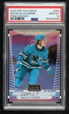 2024 O-Pee-Chee Platinum Pond Hockey Variant Macklin Celebrini PSA 10 Rookie RC