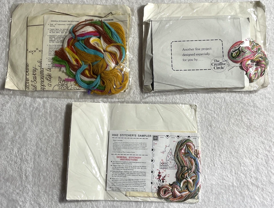 VTG Creative Circle Needle Craft Kits Mixed Lot of 11 Needlepoint Quilting NEW - Image 3 of 4