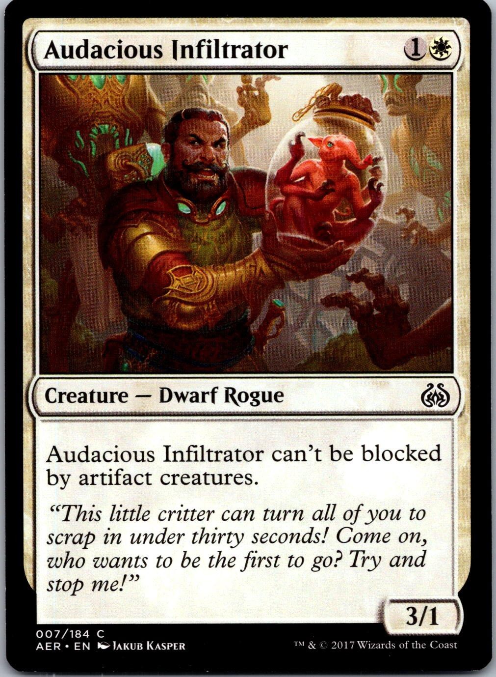 Audacious Infiltrator 7 C Aether Revolt Magic: The Gathering Near Mint