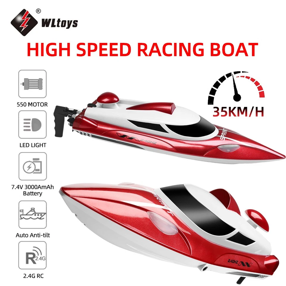 Wltoys WL918 RC Boat High Speed Racing Boat Speedboat 35KM/H Remote Control Boat - Image 2 of 4