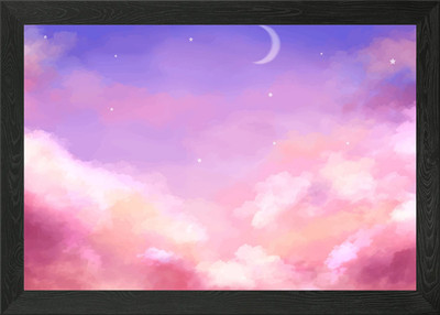 Bewölkter Himmel Kunst Gerahmtes Wandbild Poster Leinwanddruck Bild