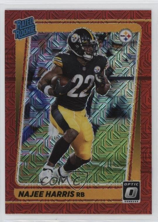 2021 Panini Donruss Optic Rated Rookie Red Mojo Prizm Najee Harris #213 01ya