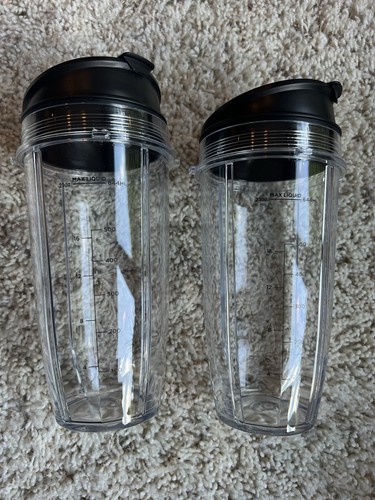 🇺🇸Ninja XSK2424 Auto-iQ Accessories 2 24oz Tritan Nutri Cups 2 Sip & Seal Lids - Picture 5 of 11