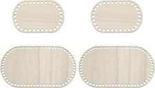 Crochet Basket Bottoms, 4Pcs Oval Wooden Base for DIY Craft Weaving