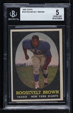 1958 Topps Rosey Brown #102 BGS 5 HOF 0q3