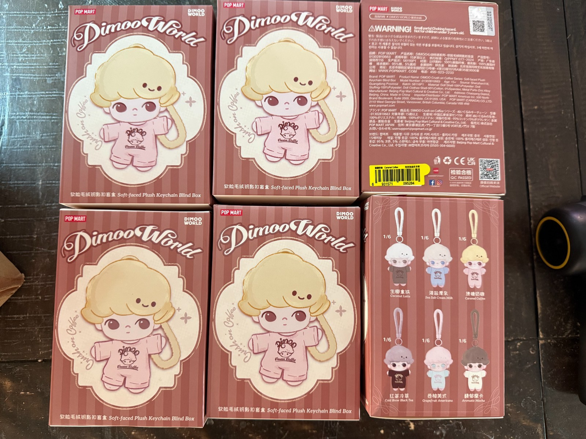 DIMOO Crush on Coffee キーチェーン　アソートボックス DIMOO Crush on Coffee Series-Soft-faced Plush Keychain Blind