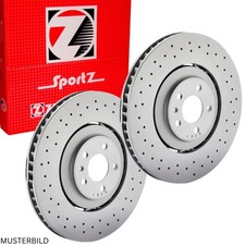 2x Zimmermann 100.3309.52 Bremsscheibe für VW AUDI SEAT SKODA PASSAT GOLF SCIRO