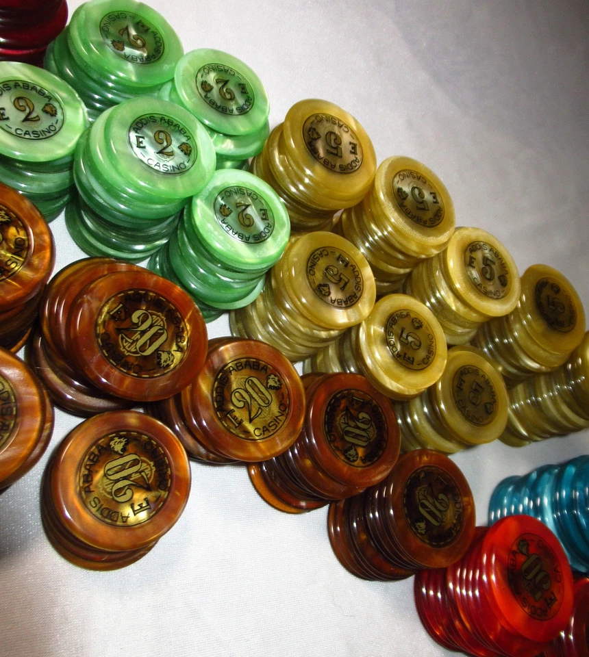 Set Lotto di 537 Fiches Chips Casino Addis Ababa Madreperla Jetons Poker - Image 4 of 4