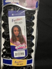 Freetress Water Wave Crochet Braid Hair Extension 22in Wavy Black KWB22 