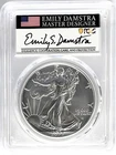 2022 W BURNISHED SILVER EAGLE W MINT MARK ADVANCED RELEAS PCGS SP70/MS70 DAMSTRA