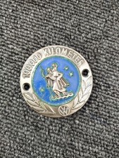 Emaille Plakette Emblem - VW 100.000 km - hl. Christopherus - Sammlungsaufl&ouml;sung