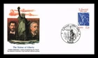 FIRST DAY OF ISSUE COVER FLEETWOOD STATUE OF LIBERTY 1886-1986 FRANCE POSTAGE