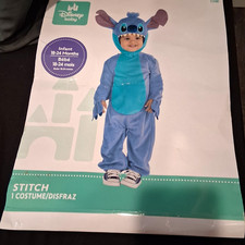 Disney Baby Stitch Hooded Halloween Costume  2-Piece Set 18-24M Blue Polyester