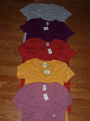 T-shirt Victoria's Secret PINK - Encolure V Et Dos En V - Gris - Neuf