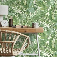 Exotisch Maui Blatt Fine Decor Tapete Tropische Palme Jungle FD42850 GrüN/Creme