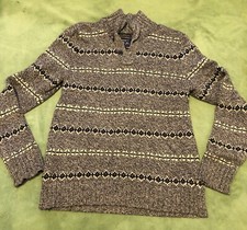 American Eagle Sweater Mens M 1/4 Button Mock Neck Cotton Blend EUC