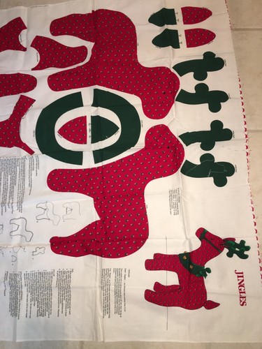 Jingles Christmas Reindeer Cut & Sew Fabric Panel Stuffed Toy DECOR Cranston - Picture 2 of 3