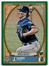 2021 Topps Gypsy Queen Green Border Joey Gerber Rookie Seattle Mariners #236