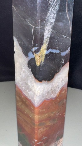 Torre de jaspe de calcedonia/océano negro, cristal de cuarzo, metafísico, decoración, único - Imagen 11 de 11