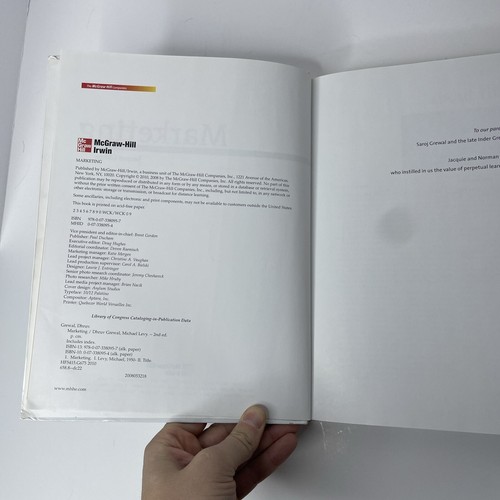 Marketing by Dhruv Grewal Michael Levy Learning Book 2nd Edition Hardcover - Imagen 6 de 6