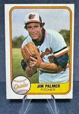 1981 Fleer Jim Palmer Baltimore Orioles Baseball Card #169