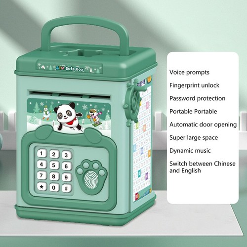 Electronic Piggy Bank ATM Password Money Coin Safe Saving Box For Kids - Picture 5 of 12