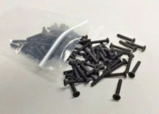 Cap Screw JCA44024-120 Flat Socket 4-40 x 3/4" (Pack of 120) Black Plain