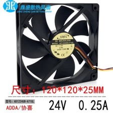 ADDA AD1224UB-A71GL 12025 DC24V 0.25A 3-Wire Inverter Cooling Fan