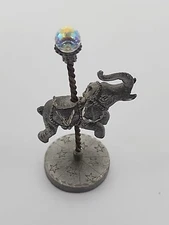 Pewter Circus Carnival Carousel Elephant Safari Wild Animal Figurine