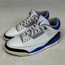 Air Jordan 3 Retro Racer Blue Mens 10.5 White Shoes 2021 Basketball CT8532-145