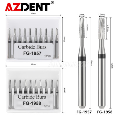 Kit de fresas dentales de carburo redonda FG corte de metales alta velocidad