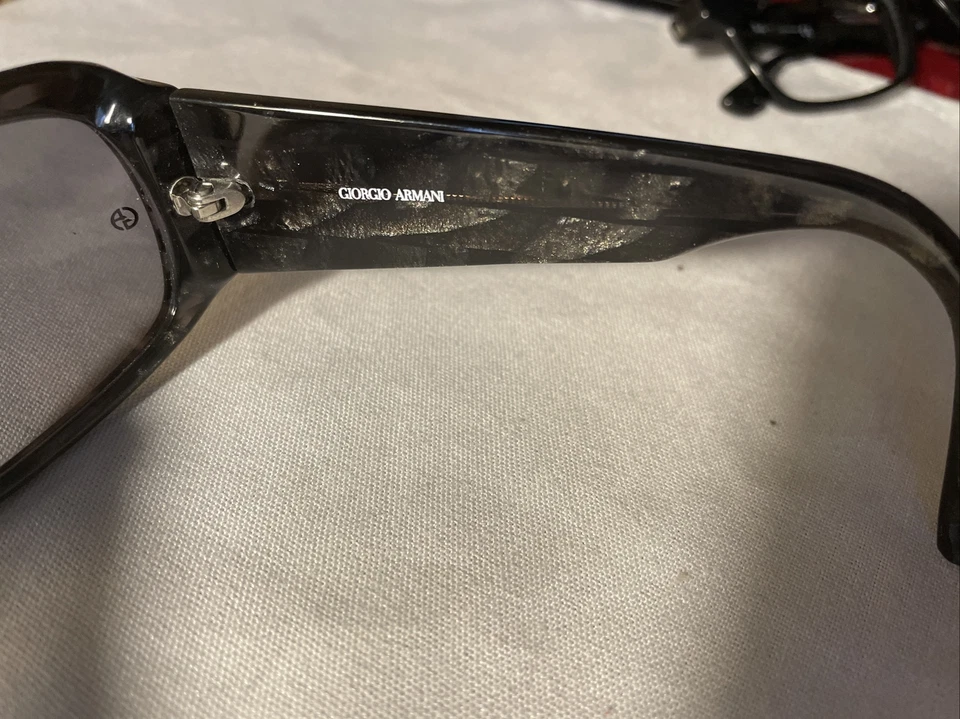 Gafas de sol vintage Giorgio Armani GA 432/S PRQBM mármol 56-17~130 logotipo de abulón Foto 4 de 4