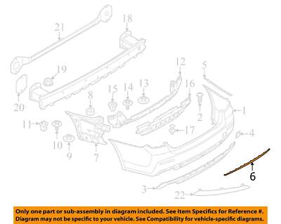 BMW OEM 21-23 530e xDrive Rear Bumper Bumper Components-Molding 51129464222