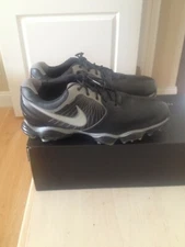 Nike McIlroy Lunar Control II Golf Shoes 10.5 Wide 552073-001 Black/Silver
