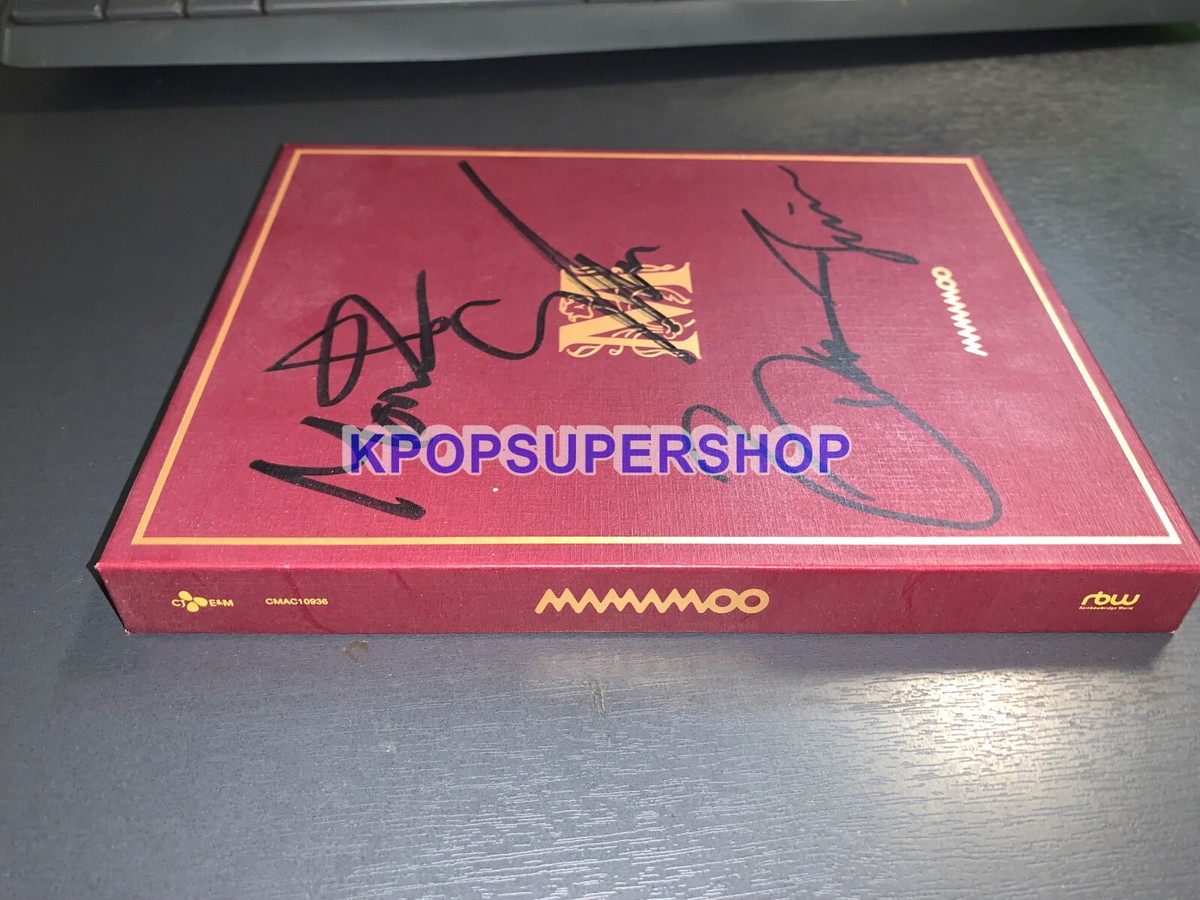 Mamamoo 4th Mini Album Memory Autographed Signed Promo CD Great