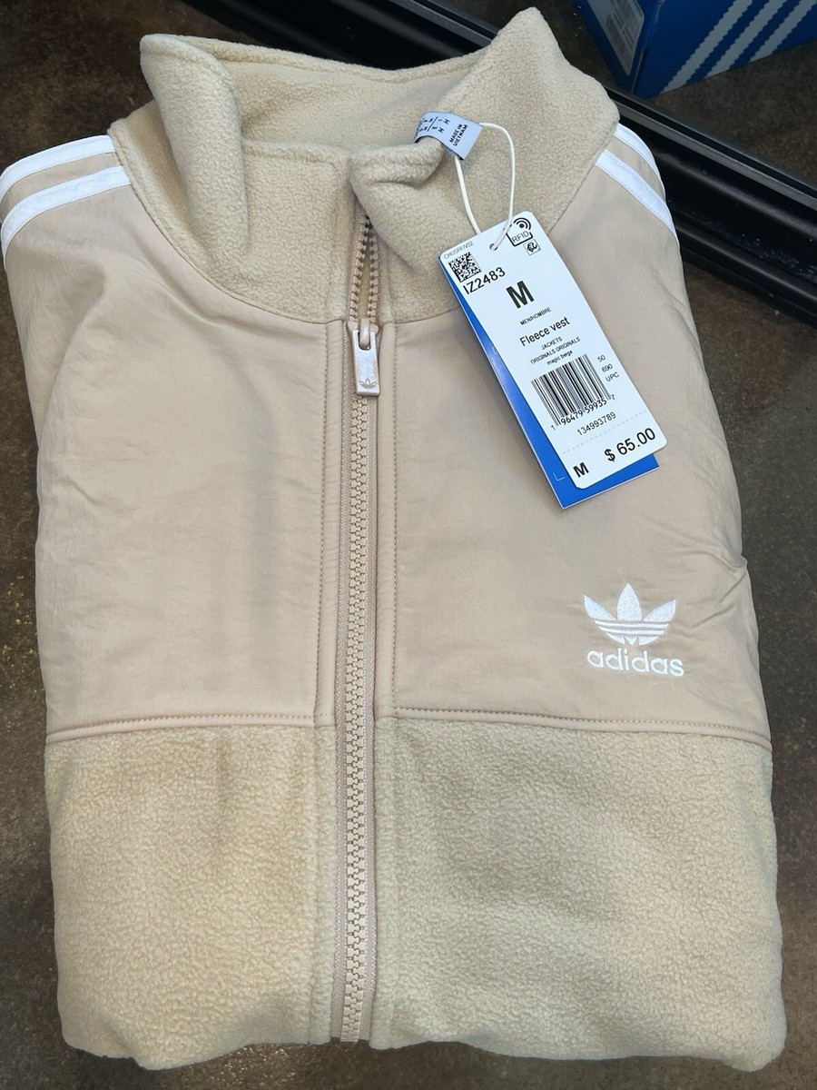 ★adidas★ 3S Microfleece Vest Magic Beige adidas Originals Adicolor 3-stripes Microfleece Vest in
