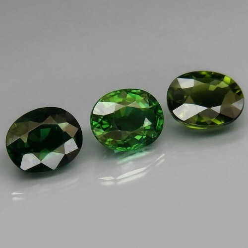 6X5 mm. 3 EXCELENTES TURMALINAS COLOR VERDE. Natural Yellowish Green Tourmaline - Imagen 2 de 3